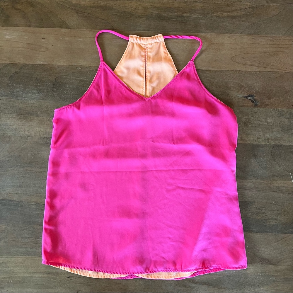 ⚡️3/$20 Bright Tank Top - Women’s medium - Reversible - pink orange